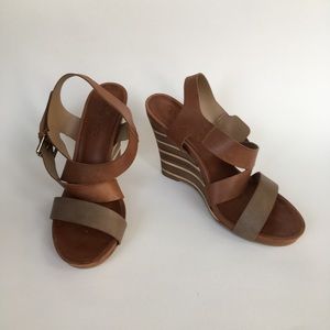 Anthropologie Klub Nico Summer Leather Wedges